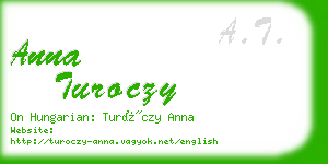 anna turoczy business card